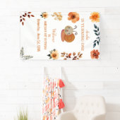 Gepersonaliseerde wildflower decoraties 1e verjaar spandoek (Insitu)
