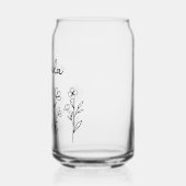 Gepersonaliseerde Wildflower Floral aangepaste naa Blikvorm Glas (Links)