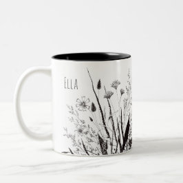 Gepersonaliseerde Wildflower Mok met de Schrift