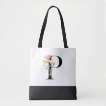 Gepersonaliseerde Wildflower Monogram Letter P