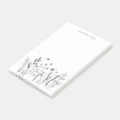 Gepersonaliseerde Wildflower Post-it® notes 4x6 (Schuin)