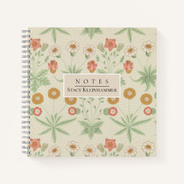 Gepersonaliseerde William Morris  Floral Notitieboek