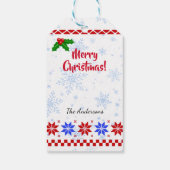 Gepersonaliseerde Winter Fun Kerstmis Skien Labrad Cadeaulabel (Achterkant)