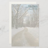 Gepersonaliseerde Winter Road Schrijfpapier Briefpapier (Voorkant / Achterkant)