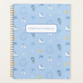 Gepersonaliseerde Winter Wonderland Figuur Schaats Planner