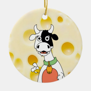 Gepersonaliseerde Wisconsin Cheese Head Funny Chri Keramisch Ornament