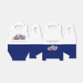 Gepersonaliseerde Wit Blauw Roos Bruiloft Favor Bo Bedankdoosjes (Uitgevouwen)