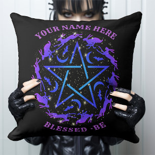 Gepersonaliseerde Witchcraft Haas Pentagram Gothic Kussen
