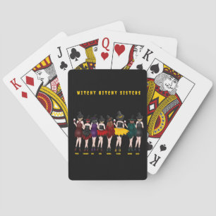 Gepersonaliseerde Witchy Bitchy Sisters Pokerkaarten