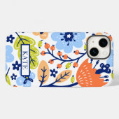 GEPERSONALISEERDE WITTE BLOEMEN SCANDI WILDE BLOEM Case-Mate iPhone CASE (Achterkant (horizontaal))