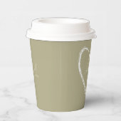 Gepersonaliseerde witte hart Vrijgezellenfeest Sag Papieren Bekers (Rechts)