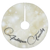 Gepersonaliseerde witte kerst kerstboom rok (Voorkant)