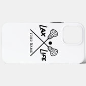 Gepersonaliseerde witte LAX (Lacrosse) Life iPhone Case-Mate iPhone Case (Achterkant (horizontaal))