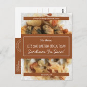 Gepersonaliseerde witte script bruin recept swap briefkaart (Voorkant / Achterkant)