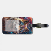 Gepersonaliseerde Wolf Galaxy Bagagelabel (Achterkant horizontaal)