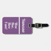 Gepersonaliseerde Woo Hoo | Funny Bagagelabel (Voorkant horizontaal)