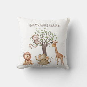 Gepersonaliseerde Woodland Animals Baby Gift Nurse Kussen