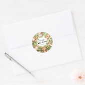 Gepersonaliseerde Woodland Boy Baby shower Envelop Ronde Sticker (Envelop)