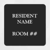 Gepersonaliseerde woonhuisstok op kleding labels (Design 1)