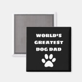 Gepersonaliseerde World's Greatest Dog Dad aangepa Magneet (Voorkant / Achterkant)