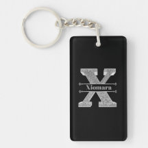 Gepersonaliseerde X Initiaal Silver Monogram Jouw