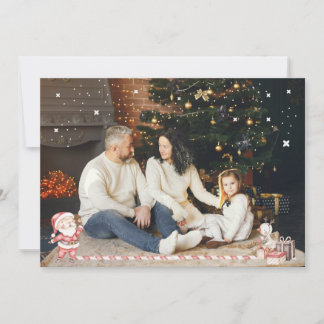Gepersonaliseerde Xmas Kaart w / Santa & cadeaus