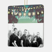 Gepersonaliseerde XMAS Ornament Beach Sunset Palm (Links)