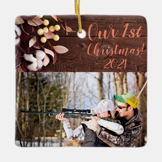 Gepersonaliseerde XMAS Ornament Cotton Branch op D (Voorkant)