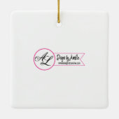 Gepersonaliseerde XMAS Ornament Witte Rozen Gouden (Achterkant)