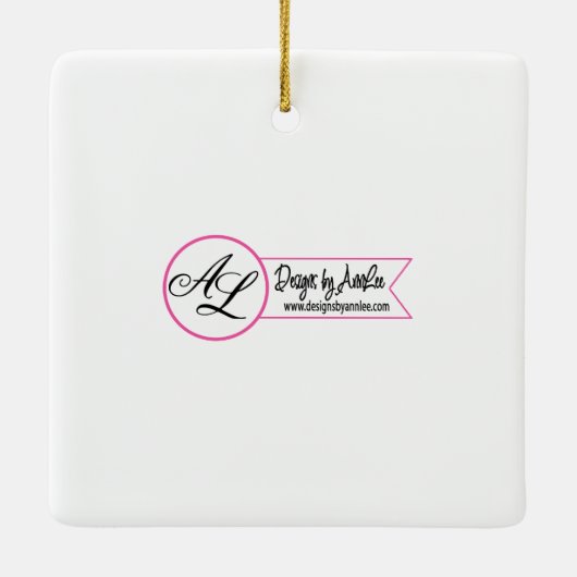 Gepersonaliseerde XMAS Ornament Witte Rozen Gouden (Achterkant)