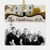 Gepersonaliseerde XMAS Ornament Zonsondergang Schu (Voorkant)