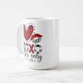 Gepersonaliseerde xoxo alleen vibes Valentijnsdag  Koffiemok (Voorkant links)