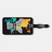 Gepersonaliseerde Y Initiaal Silver Monogram Jouw  Bagagelabel (Achterkant horizontaal)