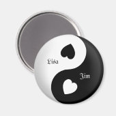 Gepersonaliseerde Yin Yang Love Magnet Magneet (Voorkant / Achterkant)
