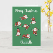 Gepersonaliseerde yoga Kerstmis Kaart (Gele Bloem)