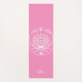 Gepersonaliseerde Yoga Mat Meditatie Gift Roze
