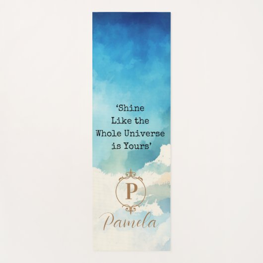 Gepersonaliseerde yoga mat, uniek yogamat (Voorkant)