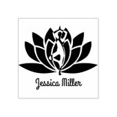 Gepersonaliseerde Yoga Studio Lotus Bloem Rubberstempel (Afrduk)