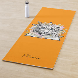 Gepersonaliseerde yogamat aangepaste naam witte ti