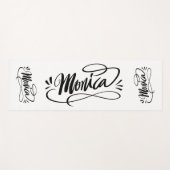 Gepersonaliseerde yogamat cadeau met naam Monica (Voorkant (horizontaal))
