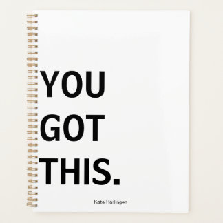 Gepersonaliseerde "You Got This" Motivatie ongedat Planner
