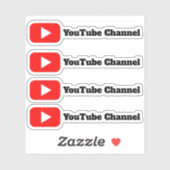 Gepersonaliseerde YouTube-kanaal Handle Social Med Sticker (Vel)