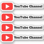 Gepersonaliseerde YouTube-kanaal Handle Social Med Sticker (Voorkant)