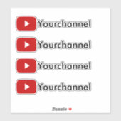Gepersonaliseerde YouTube-kanaalnaam Custom Vinyl Sticker (Vel)