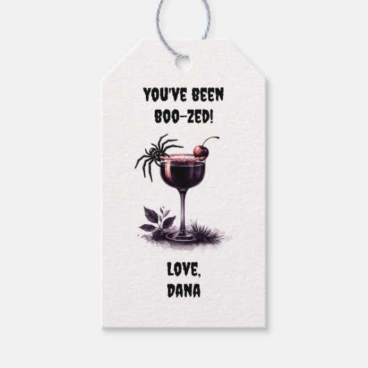 Gepersonaliseerde "You've Been Boozed" Halloween Cadeaulabel (Voorkant)