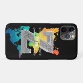 Gepersonaliseerde Z Initiaal Silver Monogram Jouw  Case-Mate iPhone Case (Achterkant (horizontaal))