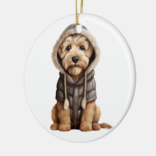 Gepersonaliseerde zachte gecoate tarweterriër hond keramisch ornament (Links)