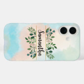 Gepersonaliseerde zachte pastel esthetische blader Case-Mate iPhone case (Achterkant (horizontaal))
