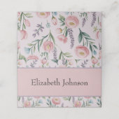 Gepersonaliseerde zachte pastelbloem Rozen & tulpe (Buitenkant ongevouwen)