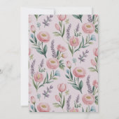 Gepersonaliseerde zachte pastelbloem Rozen & tulpe Kaart (Achterkant)